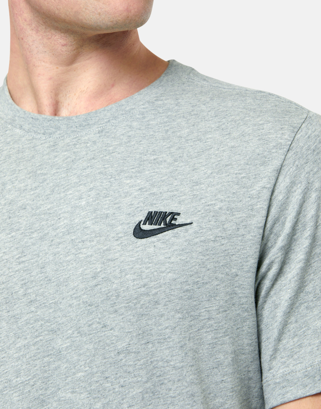 Men's Grey Nike Club T-Shirt | Life Style Sports