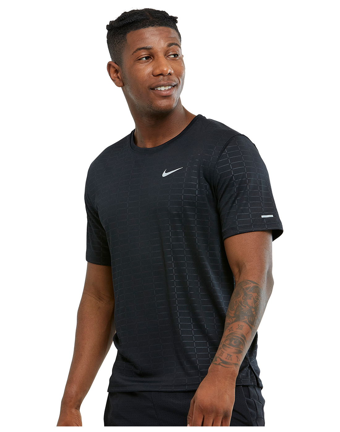 Nike Mens Run DVN Miler Emboss T-shirt - Black | Life Style Sports IE