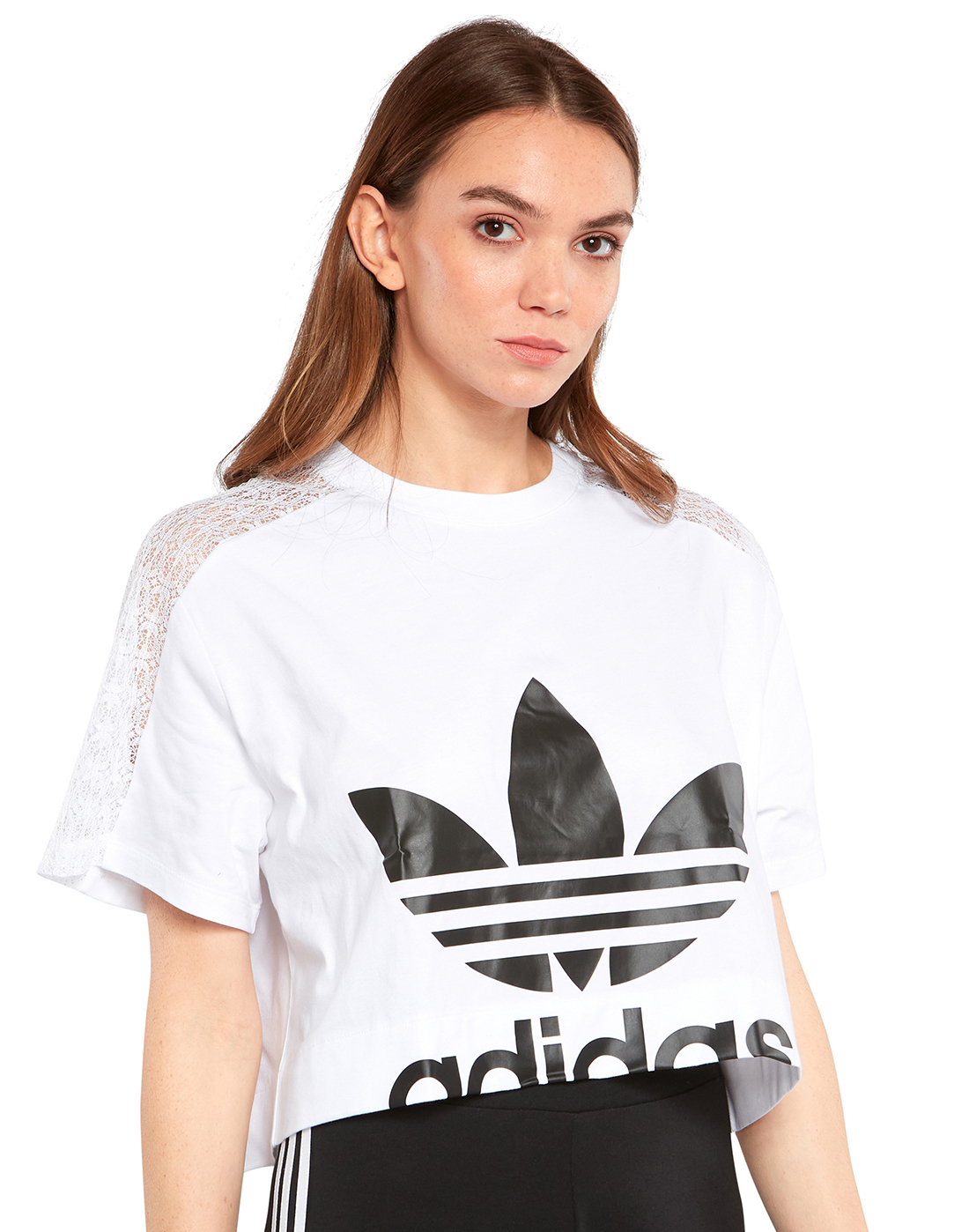 adidas Originals Womens Cropped T-shirt - White | Life Style Sports IE