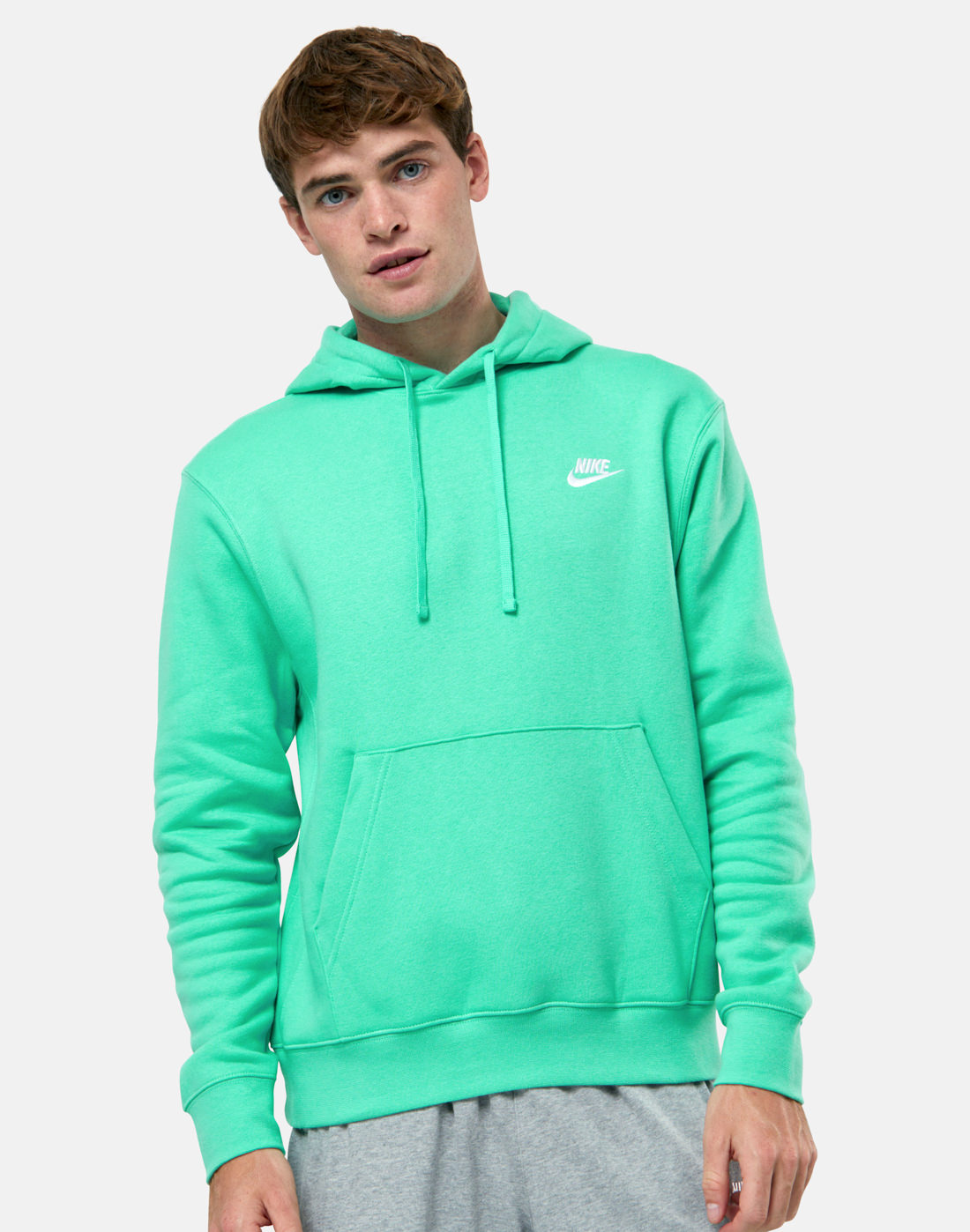 Nike Mens Club Fleece Hoodie - Green | Life Style Sports UK