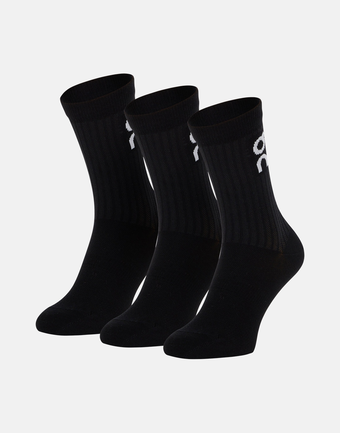 On Running Logo Sock 3 Pack - Black | Life Style Sports IE