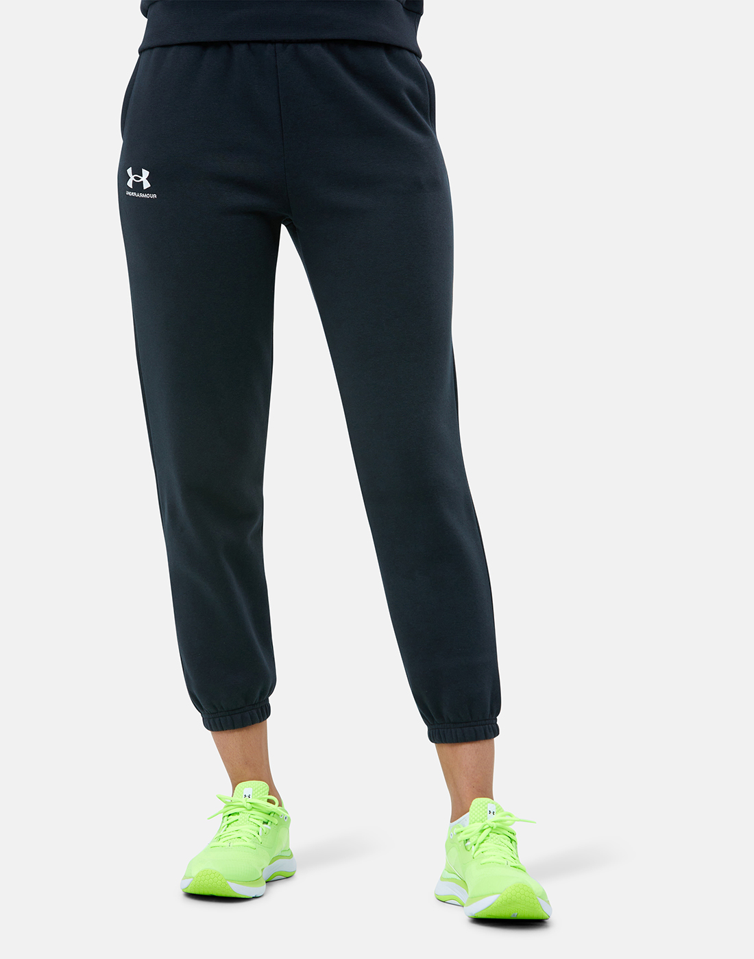 Under Armour Womens Essential Fleece Joggers - Black