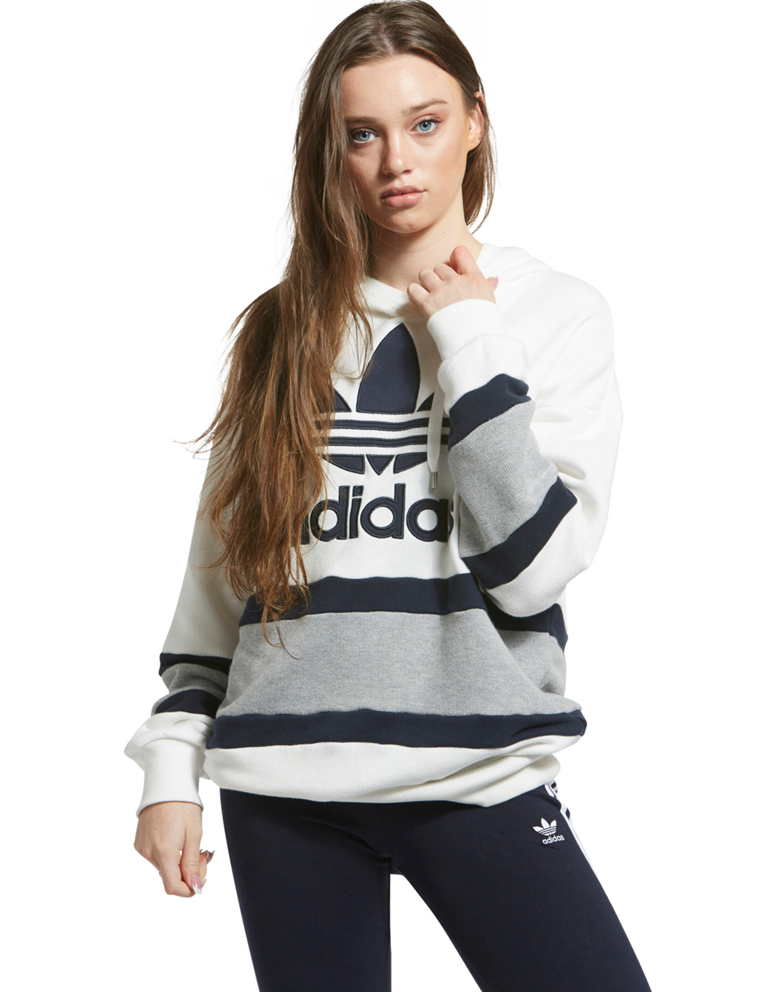 adidas trefoil hoodie women's