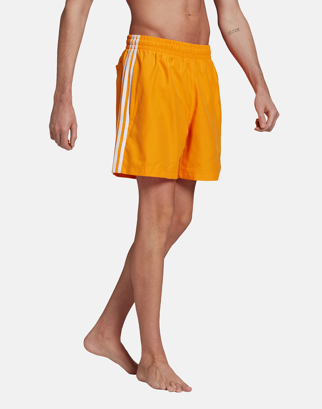 adidas Originals Mens 3 Stripes Shorts - Orange | Life Style Sports UK