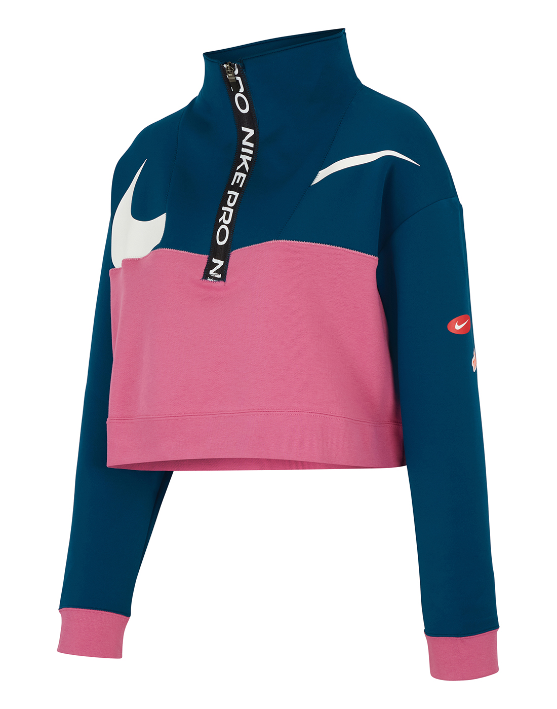 nike pro get fit icon clash fleece half zip jacket ladies