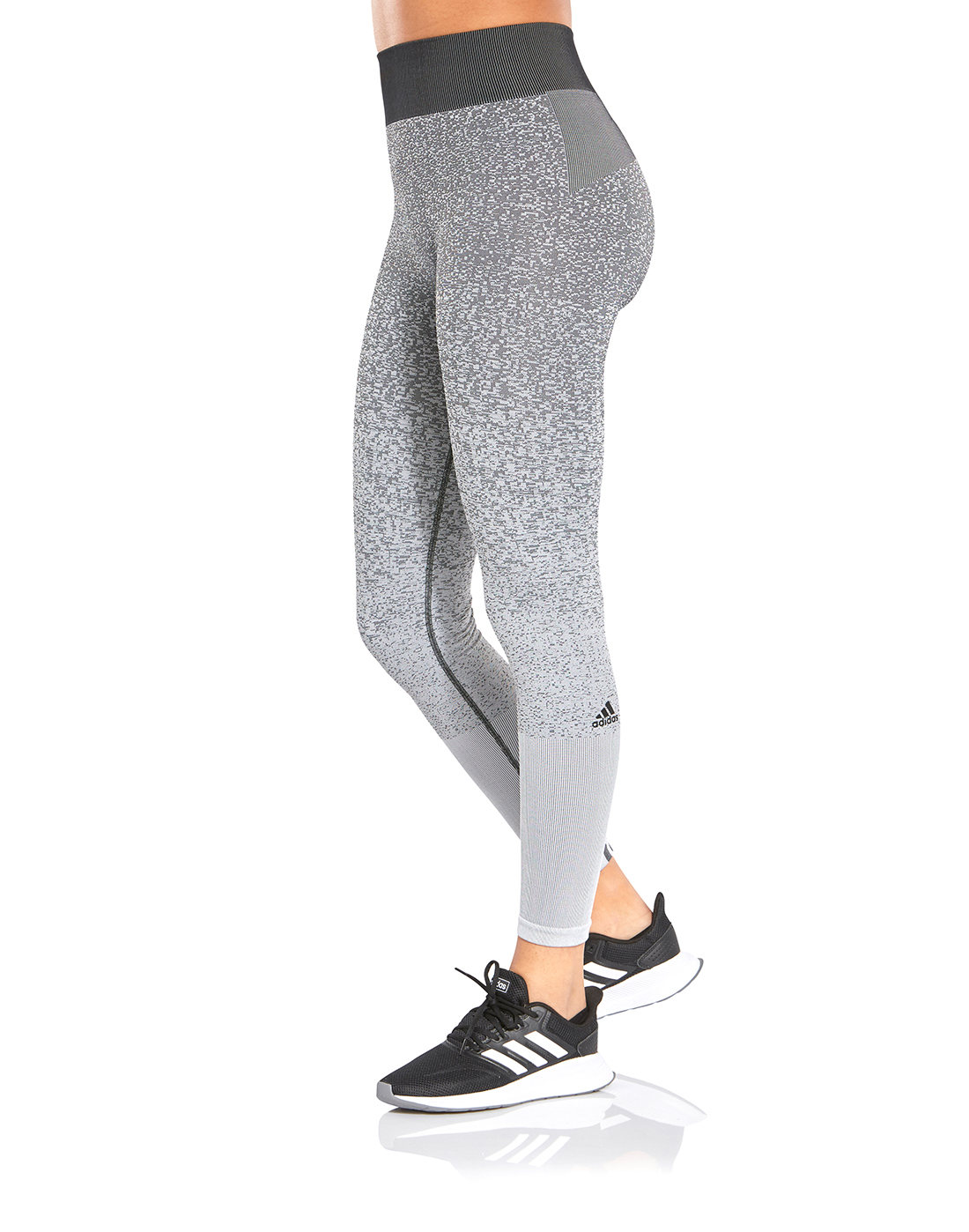 adidas training primeknit leggings in grey