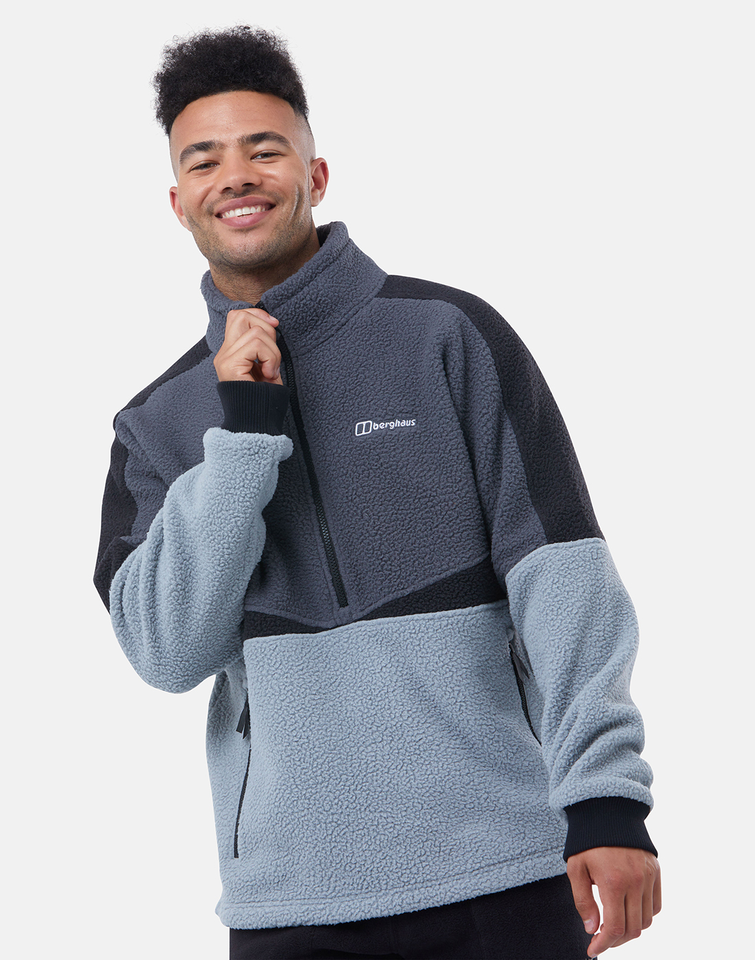 Berghaus Mens Houlton Half Zip Top - Grey | Life Style Sports IE