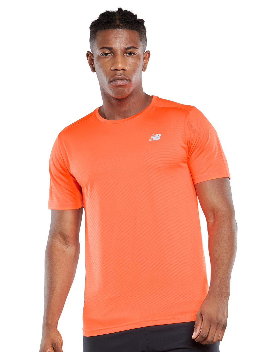 New Balance Mens Accelerate SS T-Shirt - Orange | Life Style Sports IE