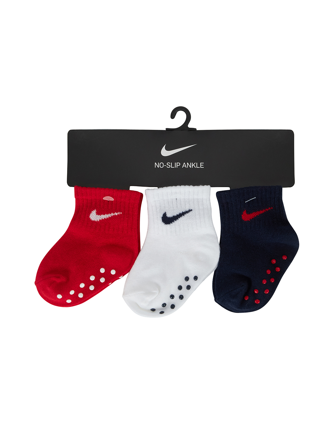 Nike Infants 3 Pack Core Swoosh No Slip Ankle Socks - Red | Life Style ...