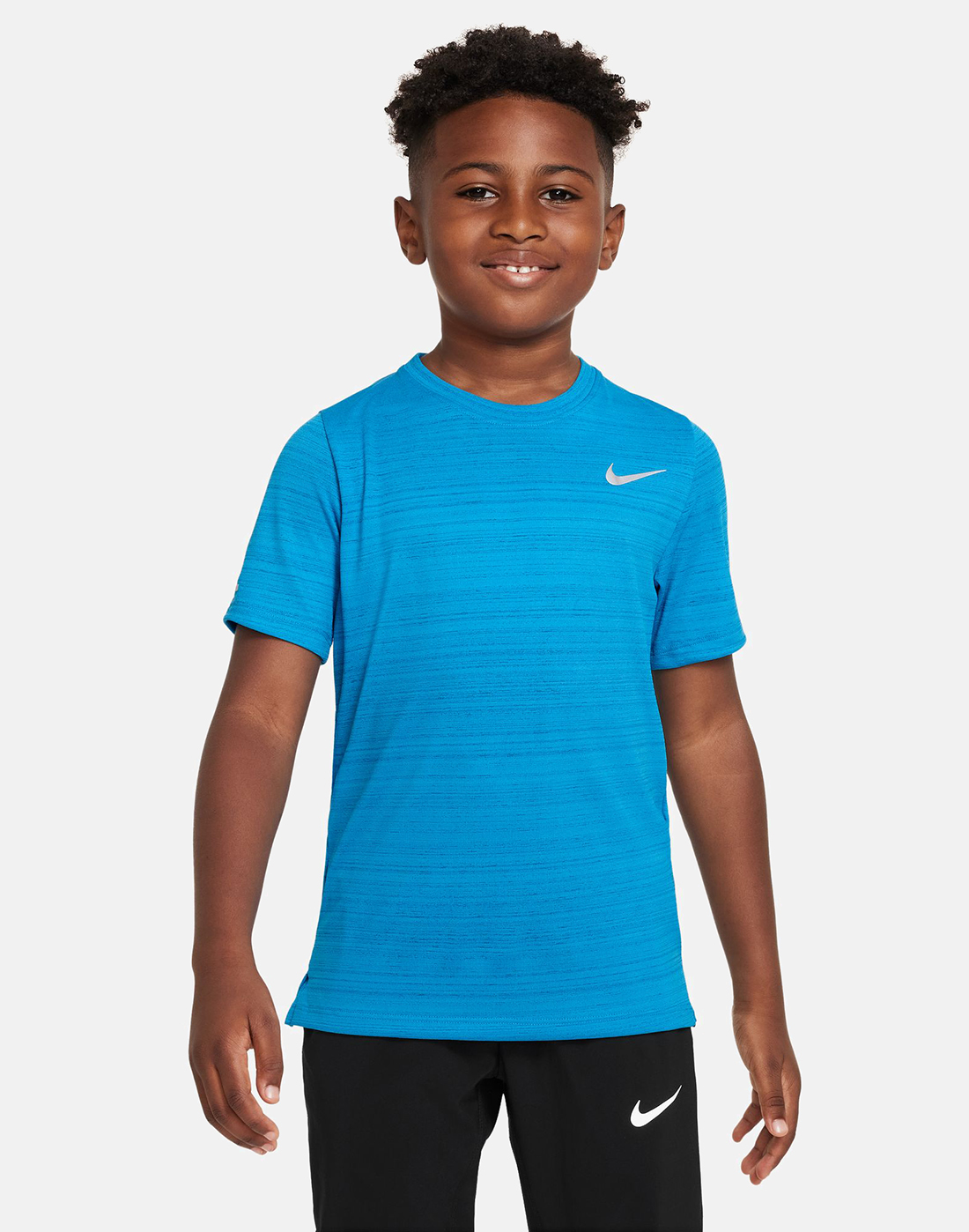 Nike Older Boys Miler Reflective T-Shirt - Blue | Life Style Sports UK