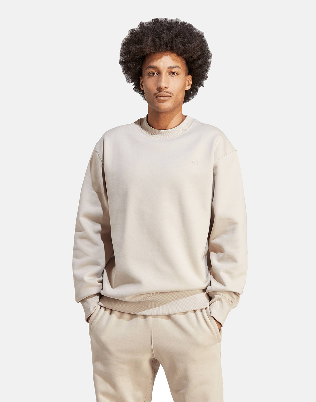 adidas Originals Mens Premium Essentials Crew Neck Sweatshirt - Cream ...