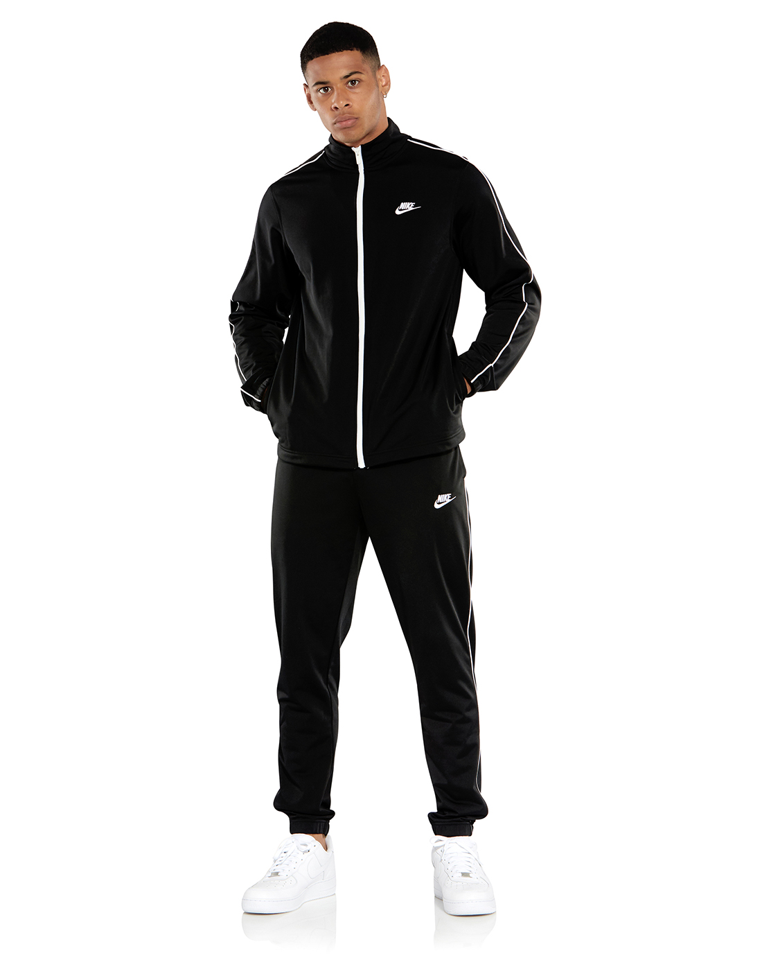 mens nike black tracksuit