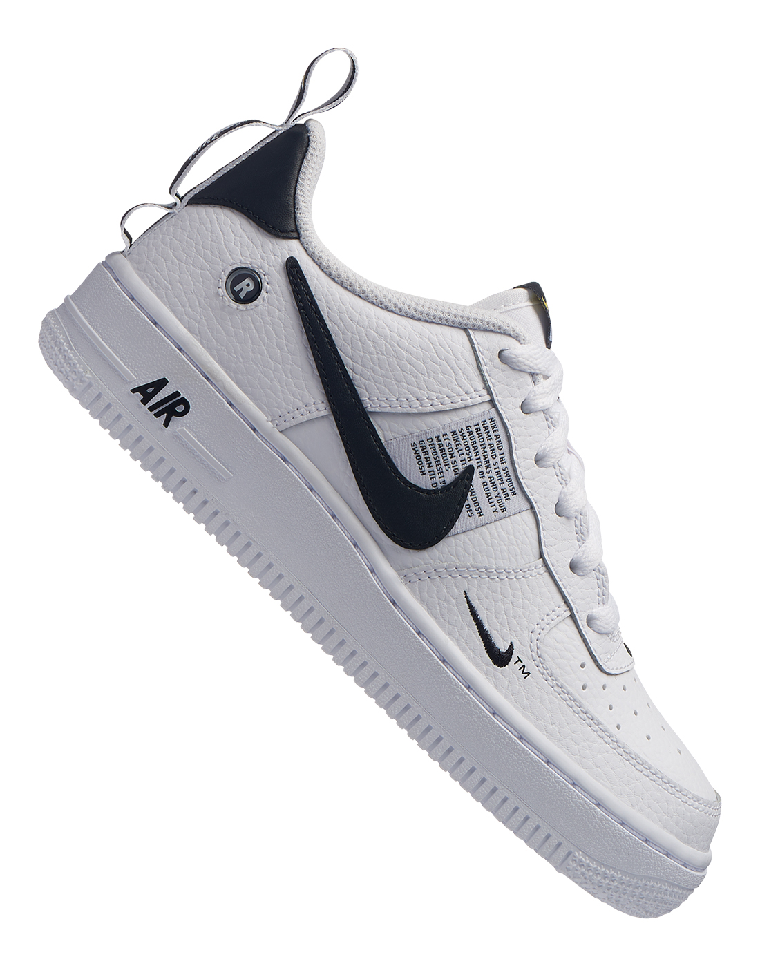 Boy's White \u0026 Black Nike Air Force 1 