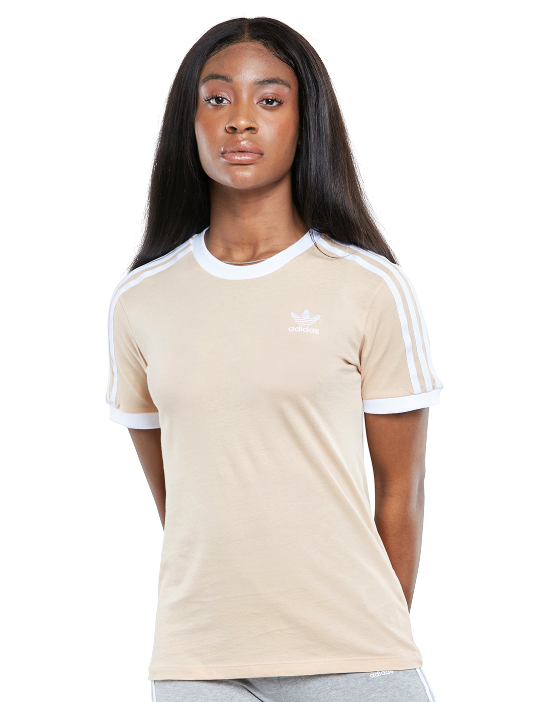 adidas originals t shirt 3 stripe womens