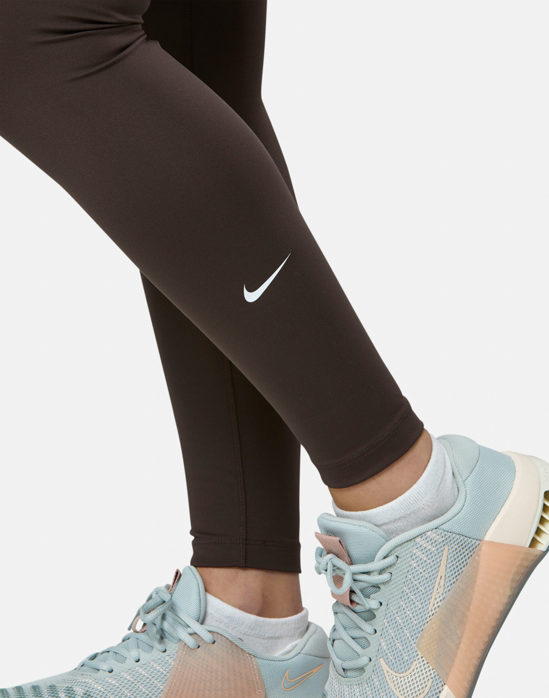 Nike Womens One Dri-Fit High Rise Leggings - Brown