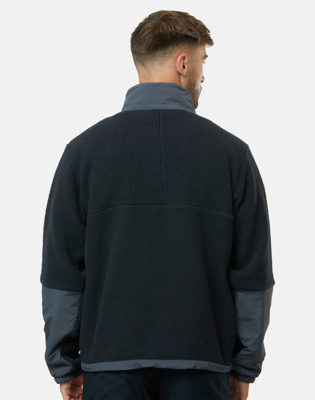 Berghaus Mens Oversized Fleece Half Zip Top - Black | Life Style Sports IE