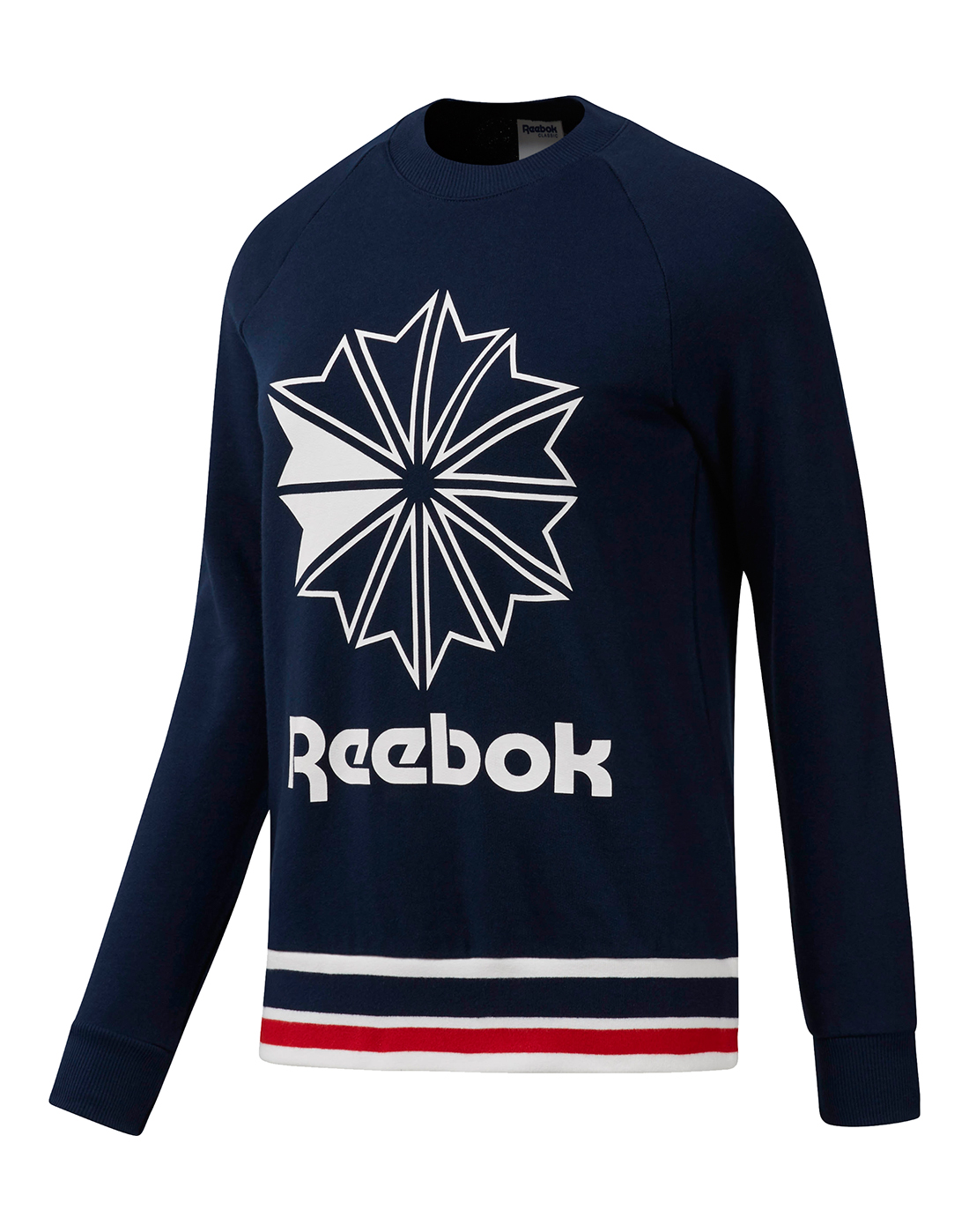 Women's Navy Reebok Crew Top | Life Style Sports