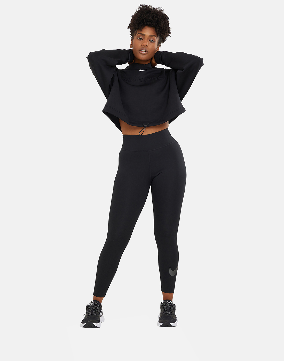 Nike Womens One Icon Clash 7/8 Leggings - Black