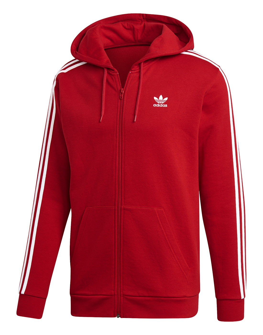 Red adidas Originals Full Zip Hoodie 