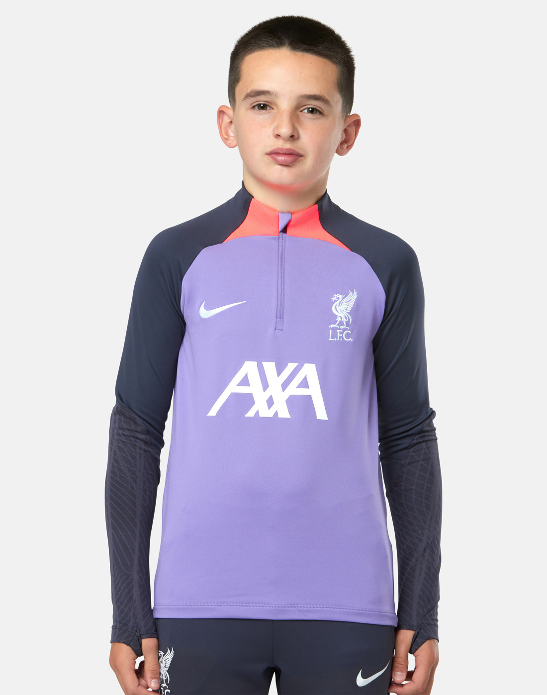 Nike Kids Liverpool Strike Drill Half Zip Top - Purple | Life Style ...