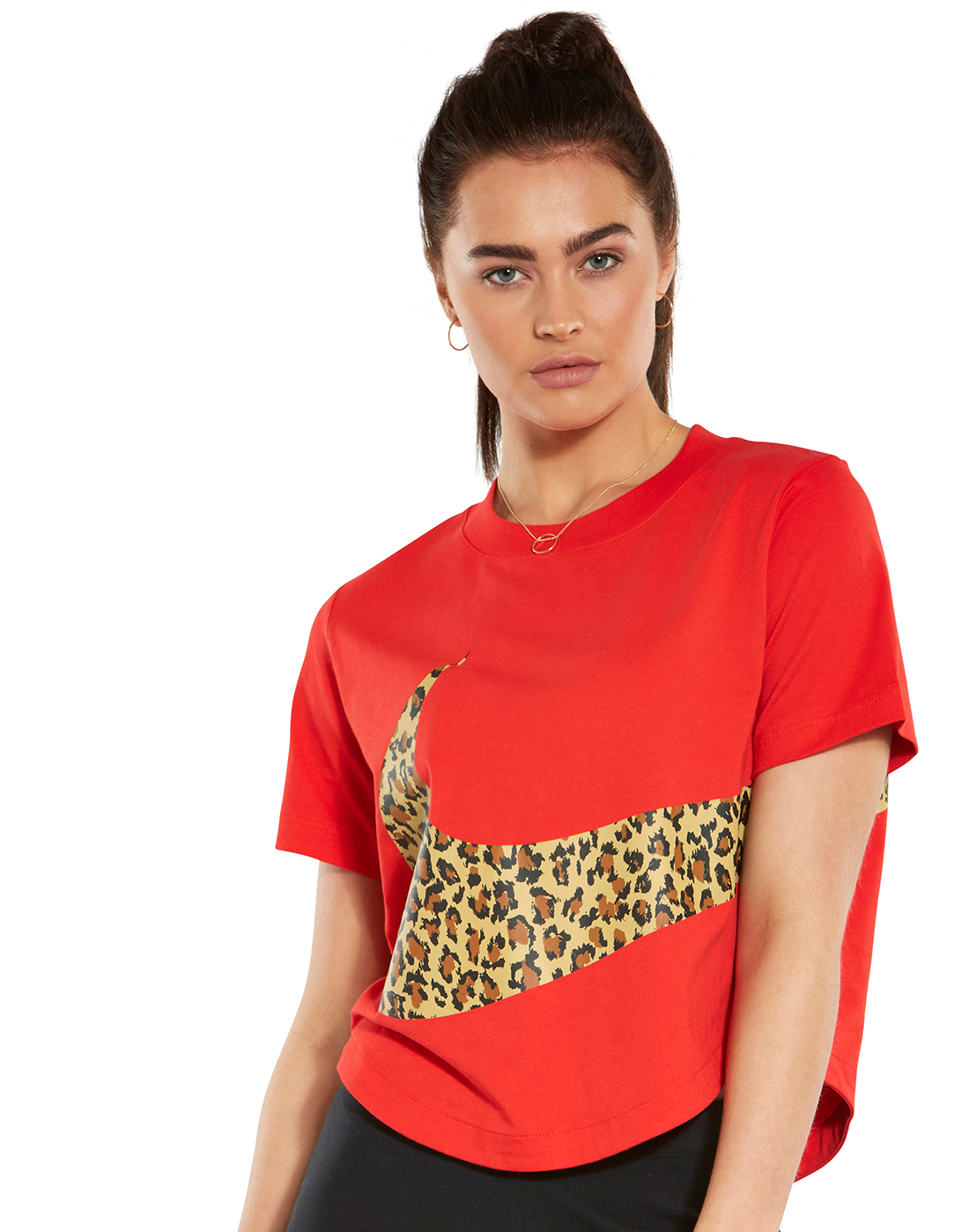 nike red leopard sweatshirt
