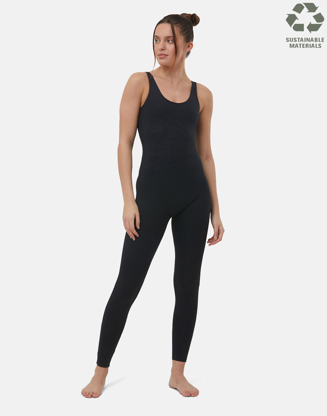 Girlfriend Collective Womens Scoop Back Unitard - Black | Life Style ...
