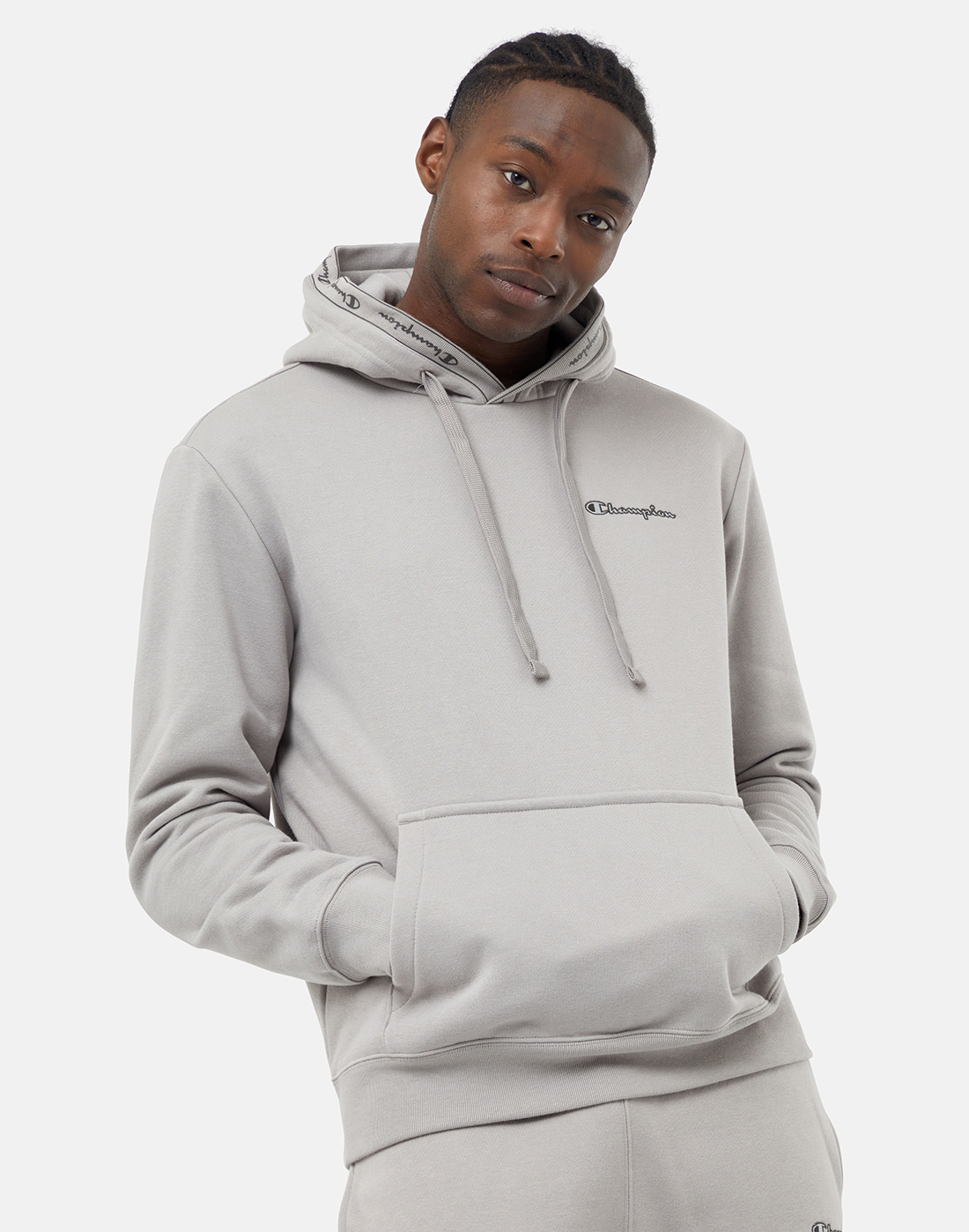 Champion Mens Rochester Logo Hoodie - Grey | Life Style Sports IE