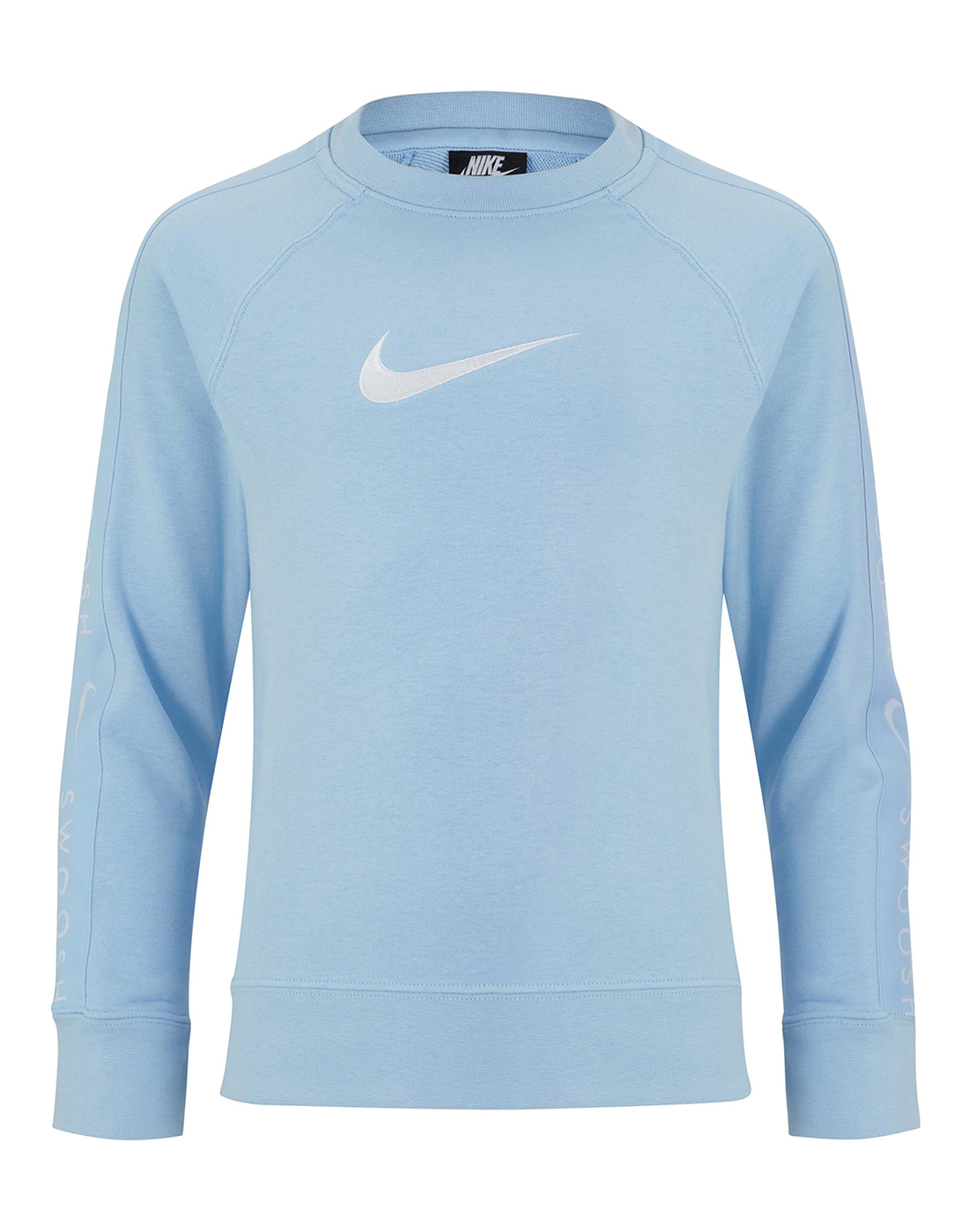 Nike Older Boys Fleece Swoosh Crewneck Sweatshirt - Blue | Life Style ...