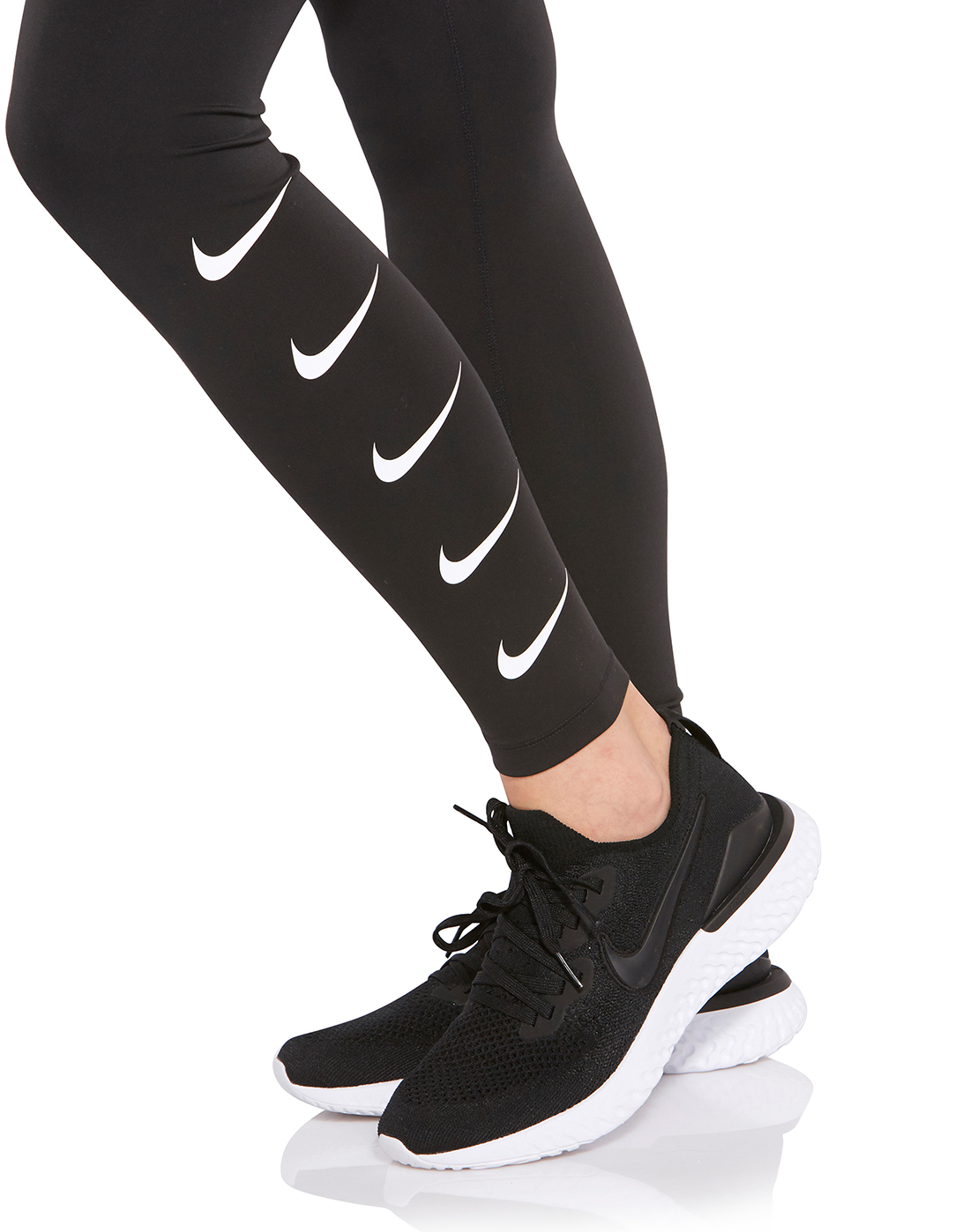 Nike Womens Swoosh Run Leggings - Black