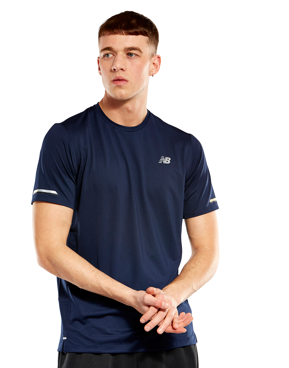 Men's Navy New Balance T-Shirt | Life 