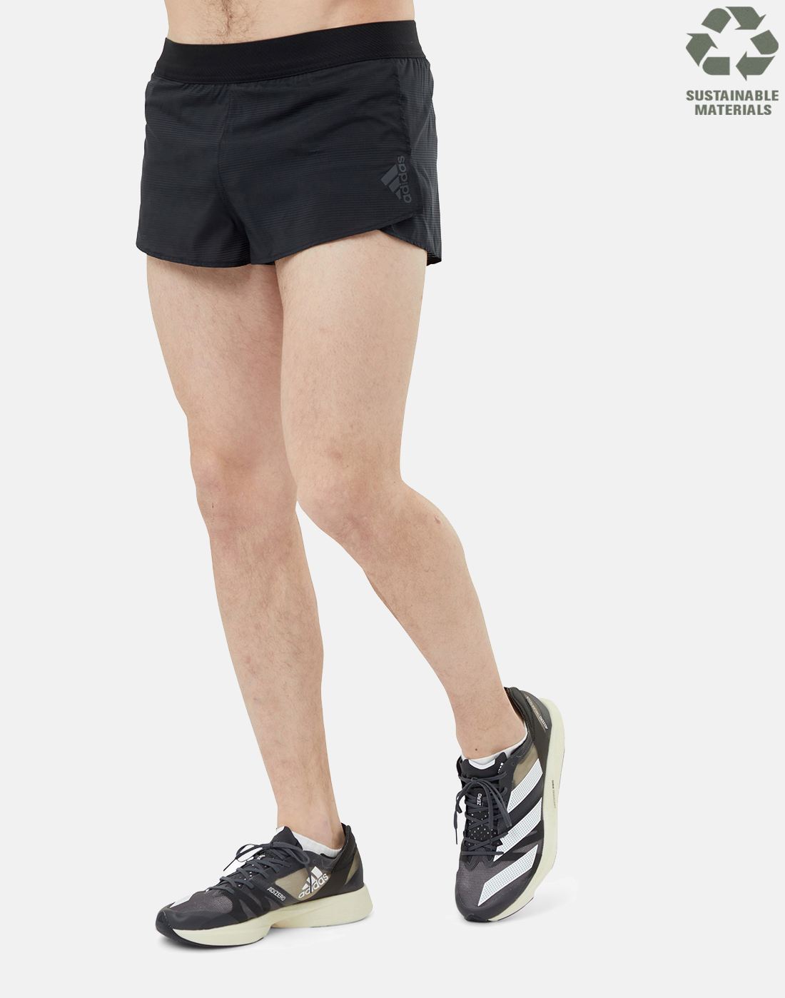 adidas Mens Adizero Split Shorts - Black