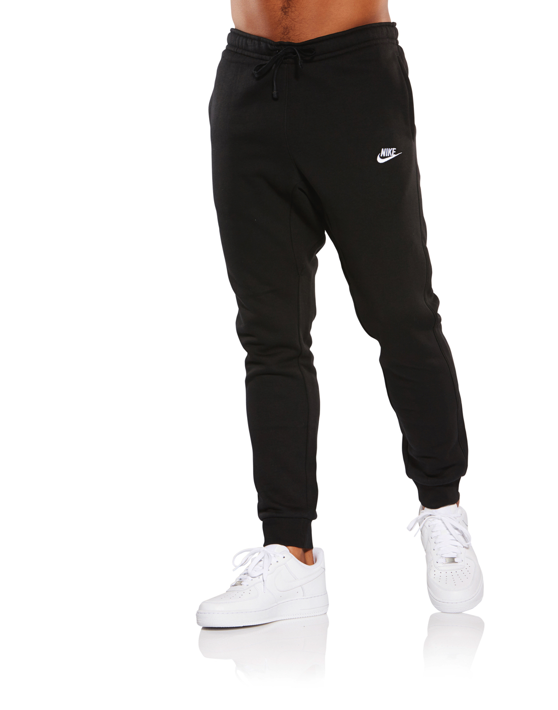 nike black club joggers