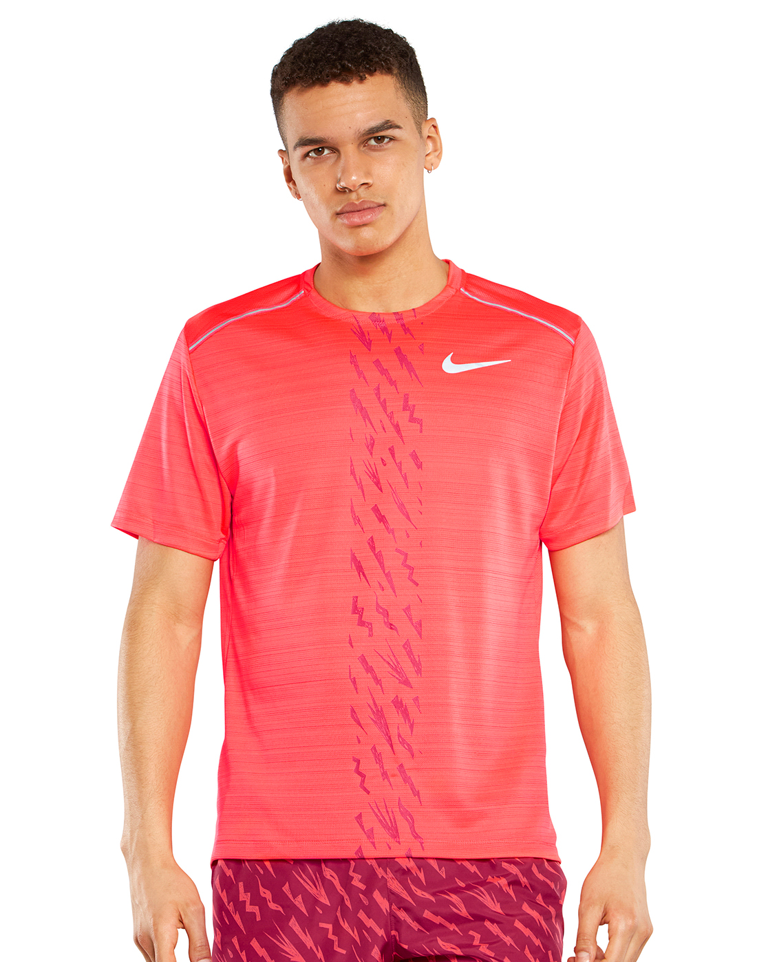 Nike Mens Dry Miler T-shirt - Red | Life Style Sports EU