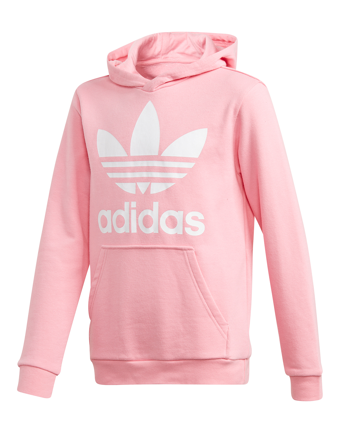 pink adidas trefoil hoodie