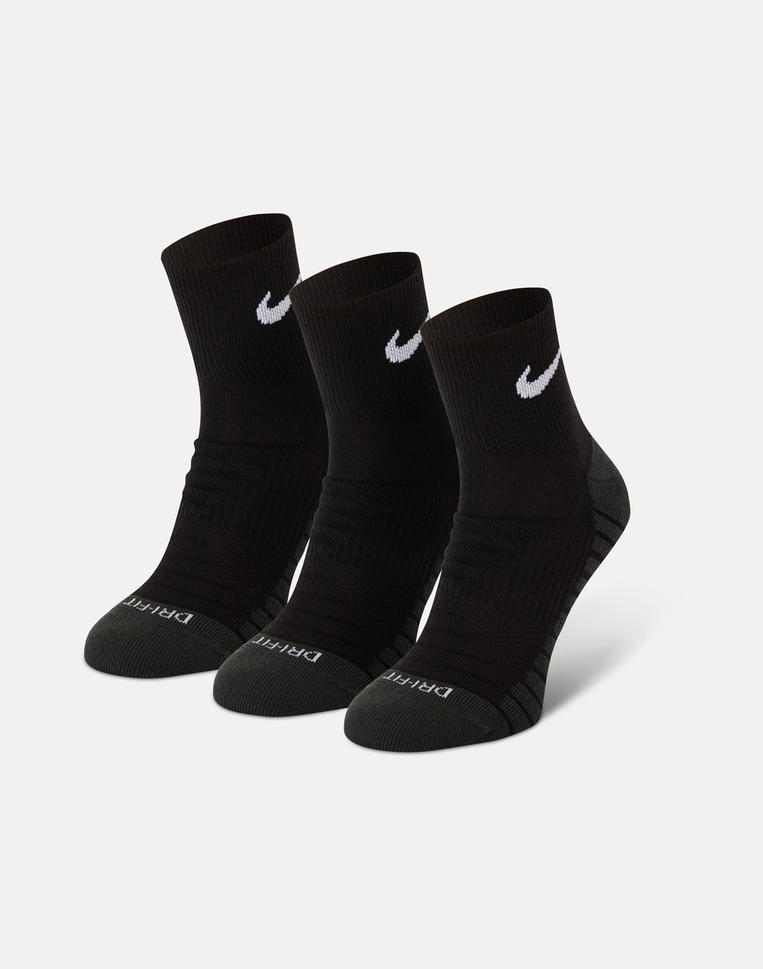 Nike Everyday Cushion 3 Pack Ankle Socks - Black | Life Style Sports IE