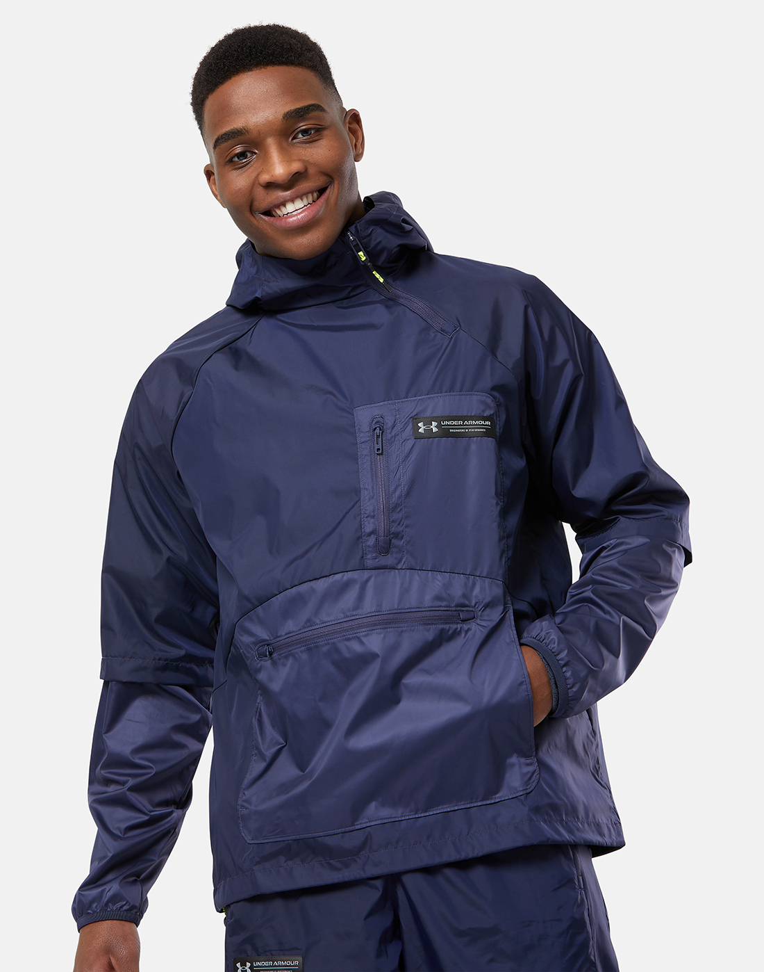 Under Armour Mens Rush Woven Anorak Jacket - Blue | Life Style Sports IE