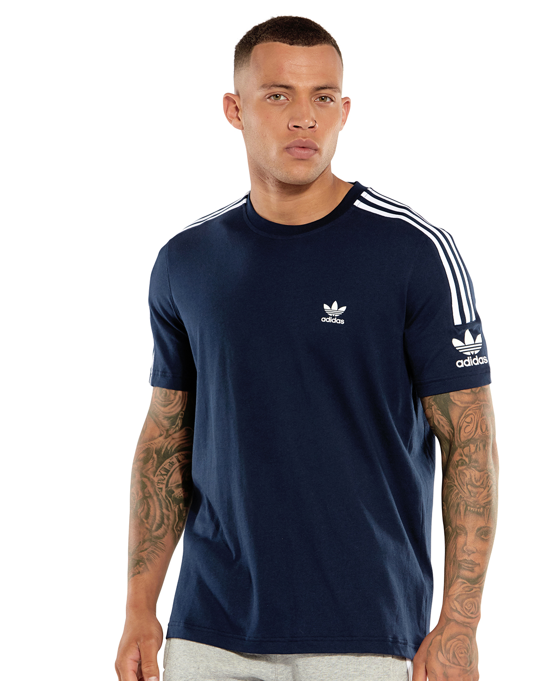 adidas Originals Mens Lock Up T-Shirt - Navy | Life Style Sports IE