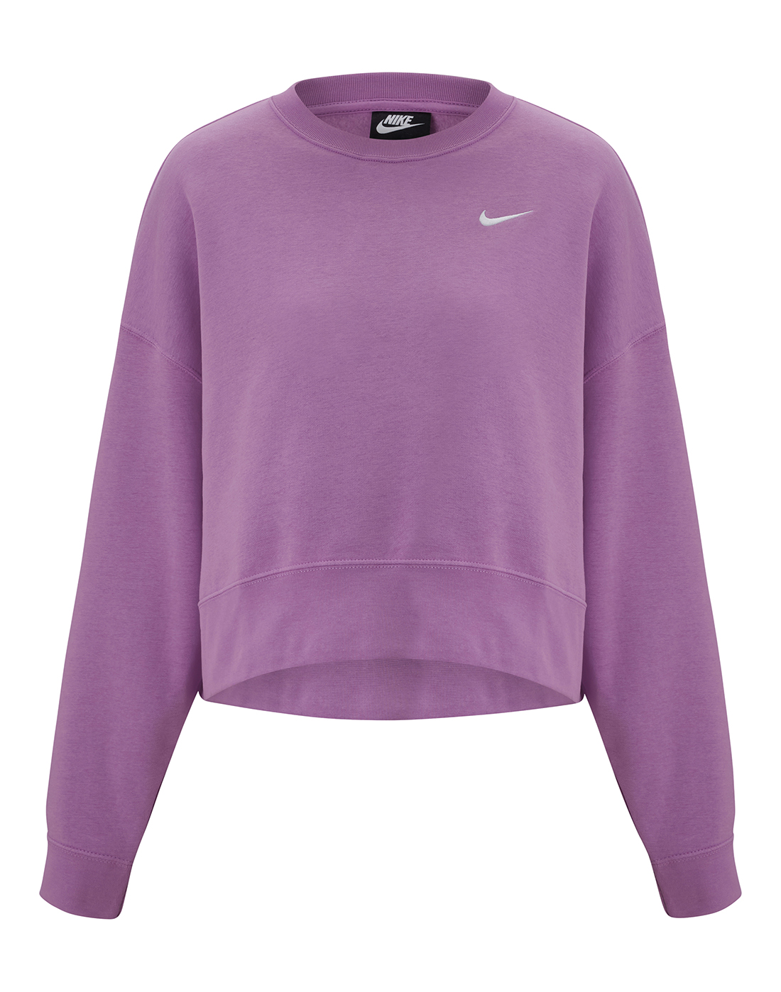 Nike Womens Fleece Crewneck Trend Sweatshirt - Purple | Life Style ...