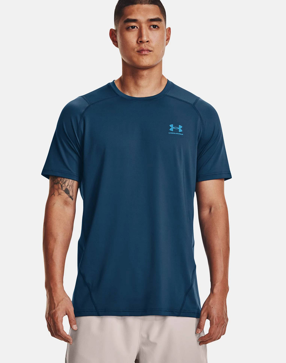Under Armour Mens Armor Fitted T-Shirt - Blue | Life Style Sports IE