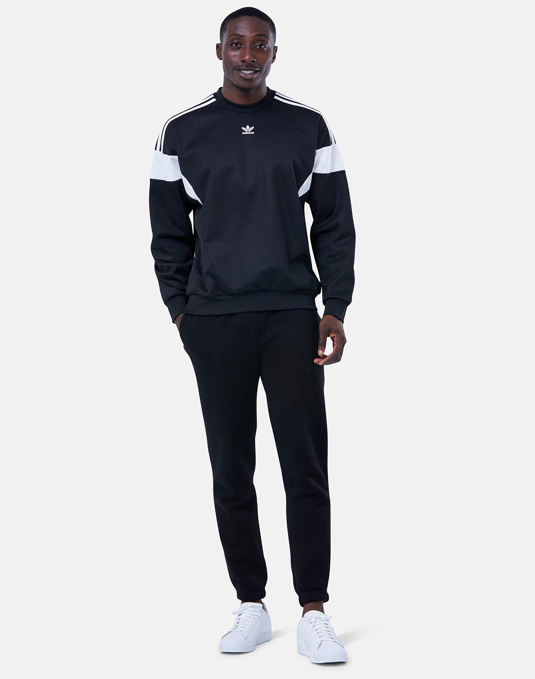 adidas Originals Mens Challenger Crew Neck Sweatshirt - Black | Life ...