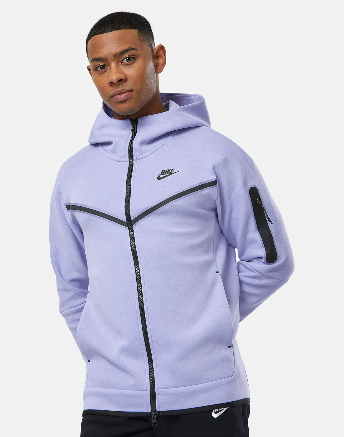 Nike Mens Tech Fleece Full Zip Hoodie - Purple | Life Style Sports UK