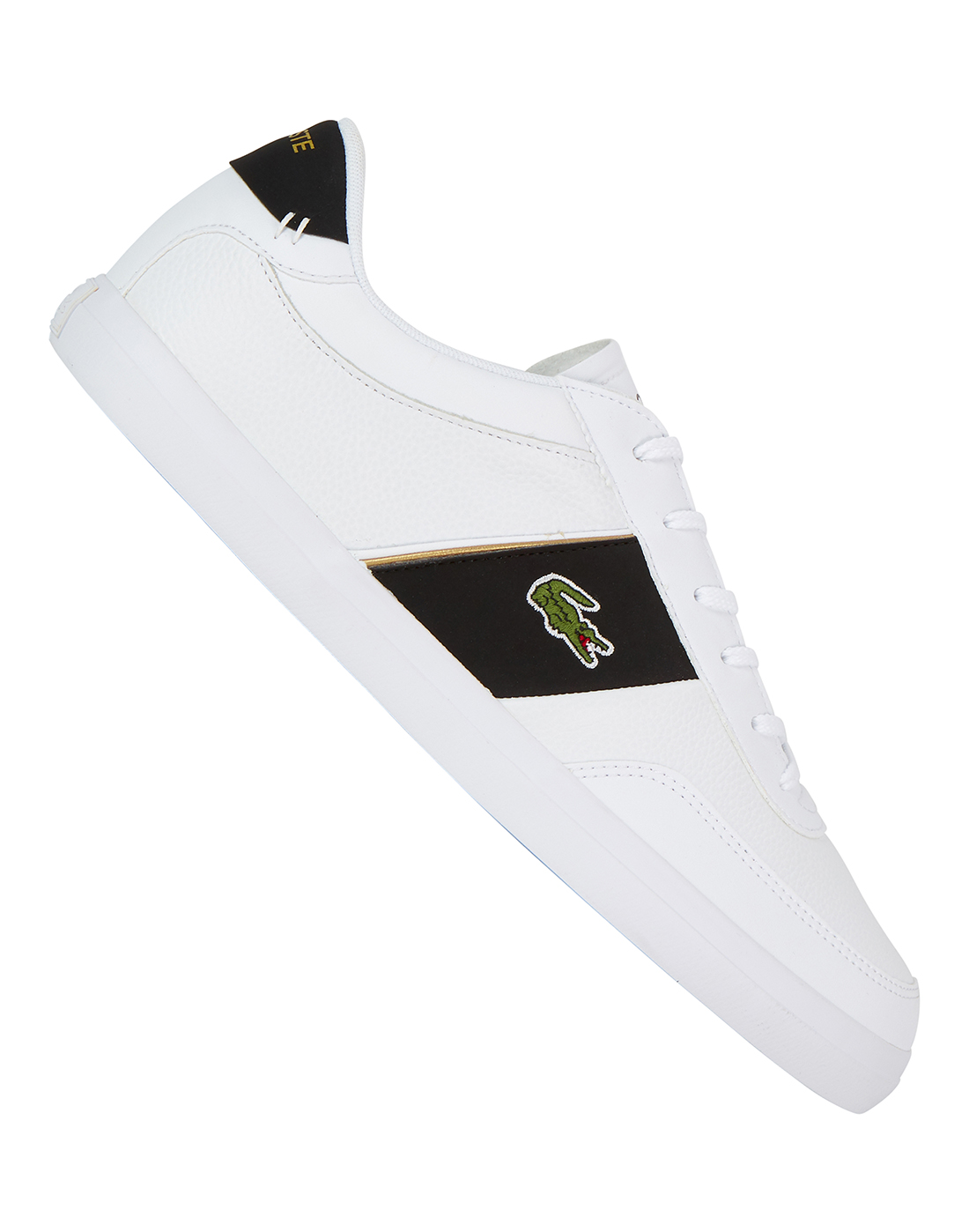 lacoste white sock trainers