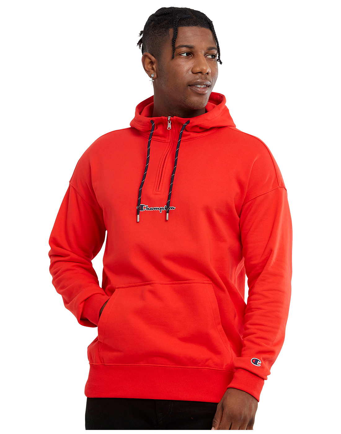 Champion Mens Rochester Half Zip - Red | Life Style Sports IE