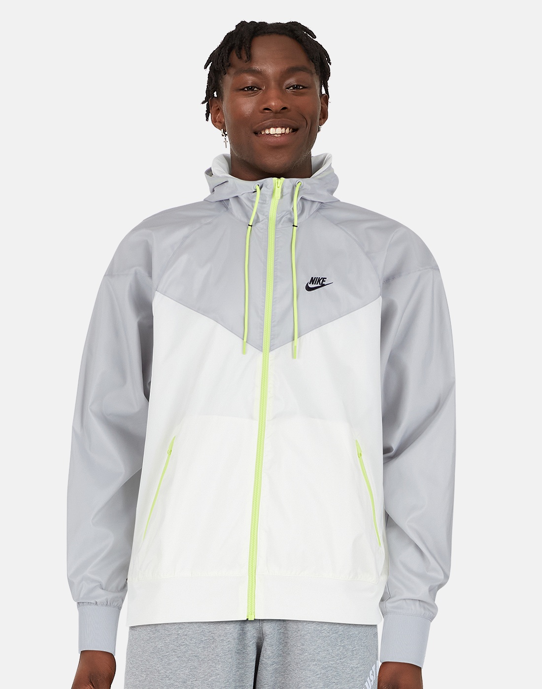 Nike Hooded Wind Runner Jacket - Grey Life Style IE