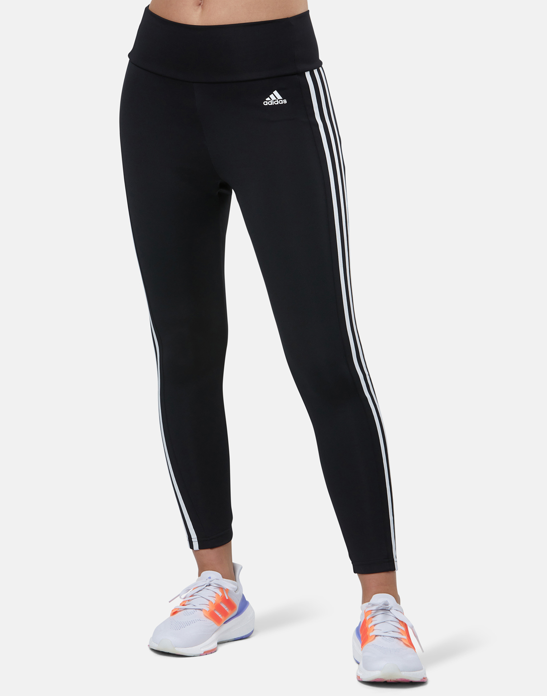 adidas Womens 3-stripes Leggings - Black | Life Style Sports UK