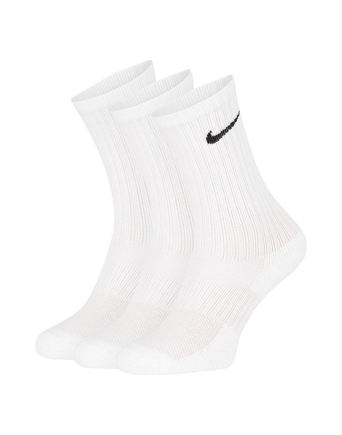 Nike Kids Cushioned Crew 3 Pack Socks - White | Life Style Sports UK