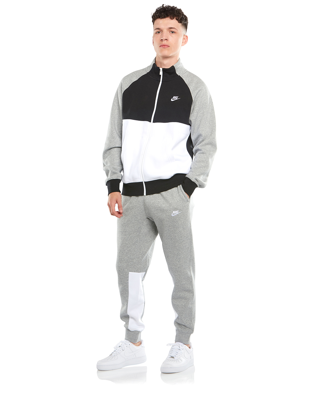 nike black and grey tracksuit