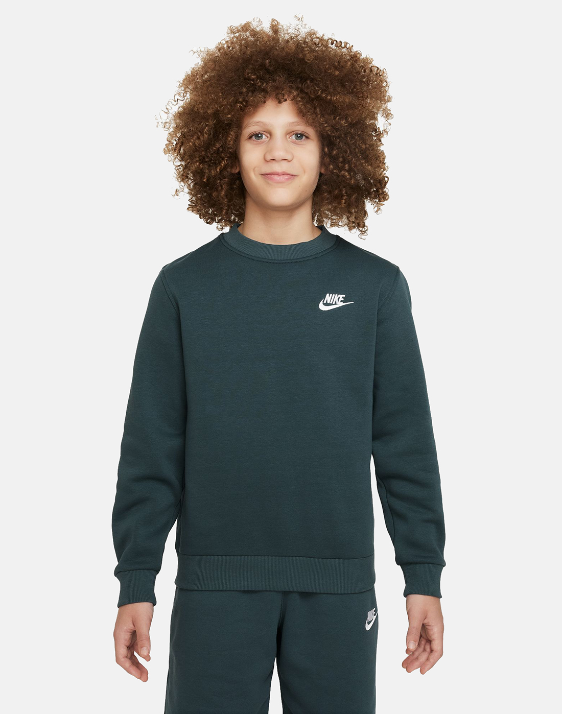 Nike Older Kids Club Fleece Crew Neck Sweatshirt - Blue | Life Style ...