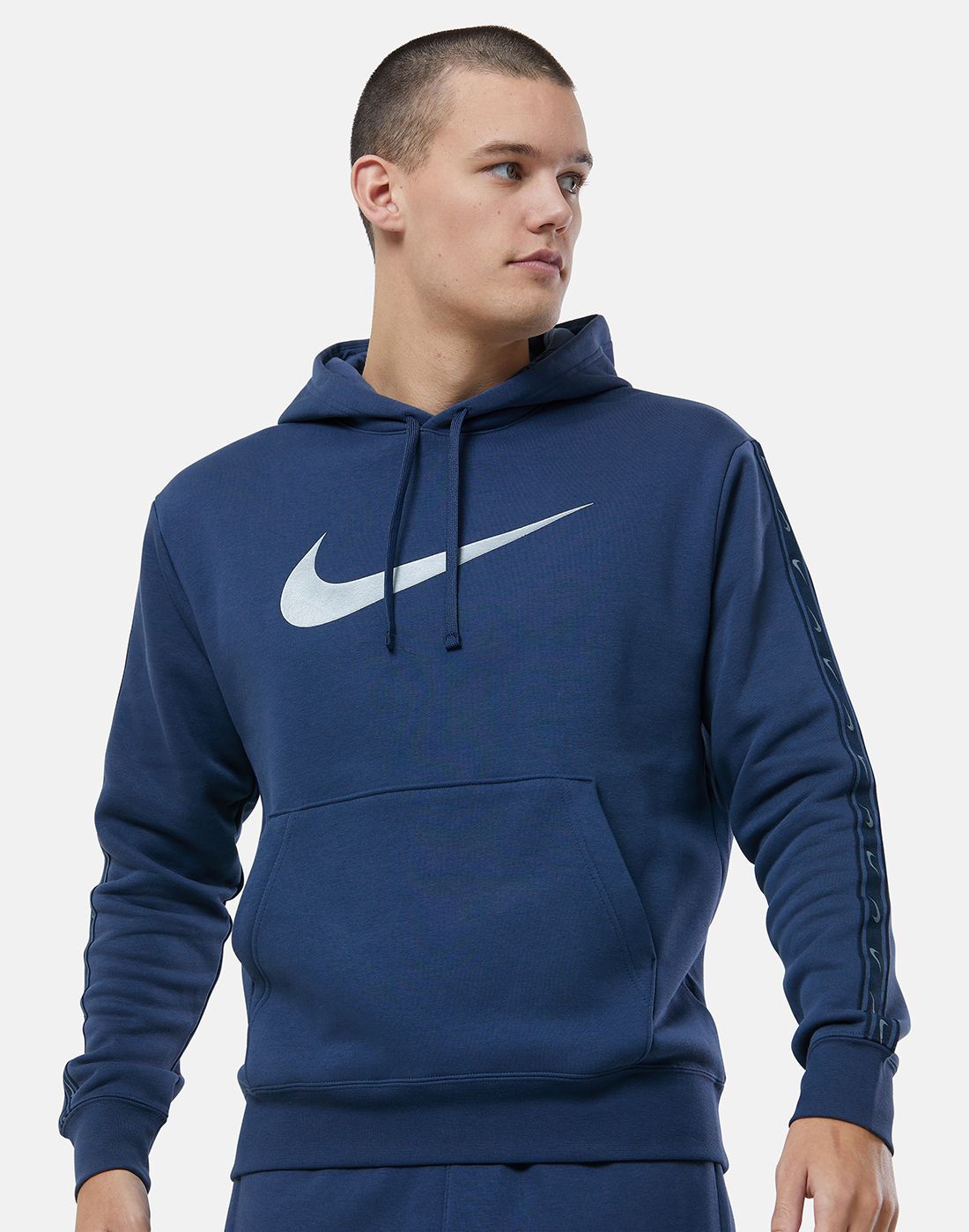 Nike Mens Repeat Fleece Hoodie - Navy | Life Style Sports IE