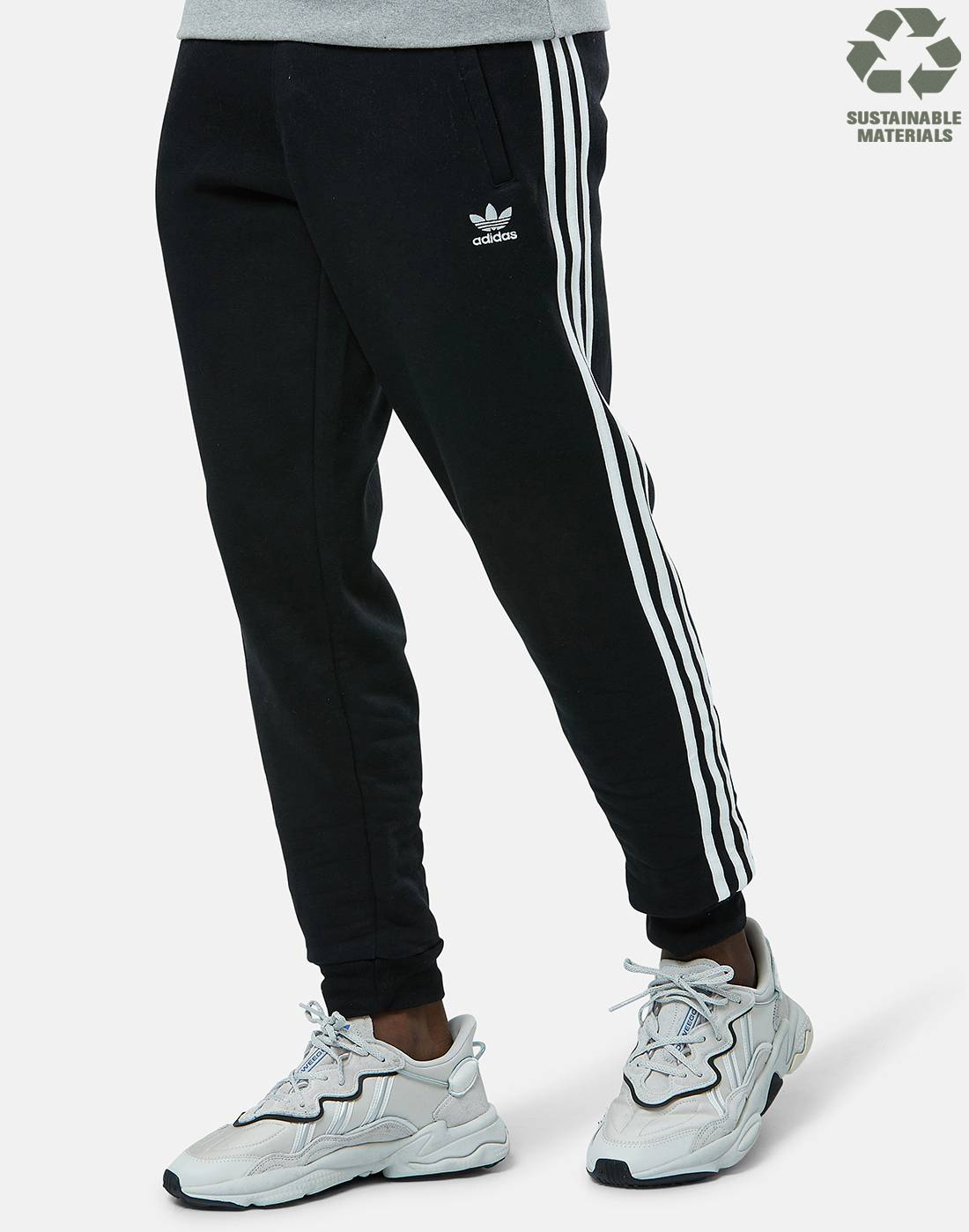 adidas Originals Mens Essentials 3-Stripes Pants - Black